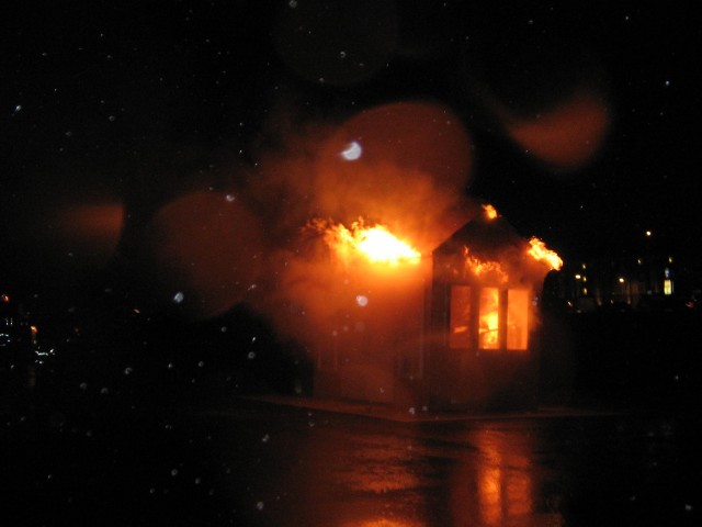 Fire Prevention & Open House 10-13-2005.
Burn building is now on fire.