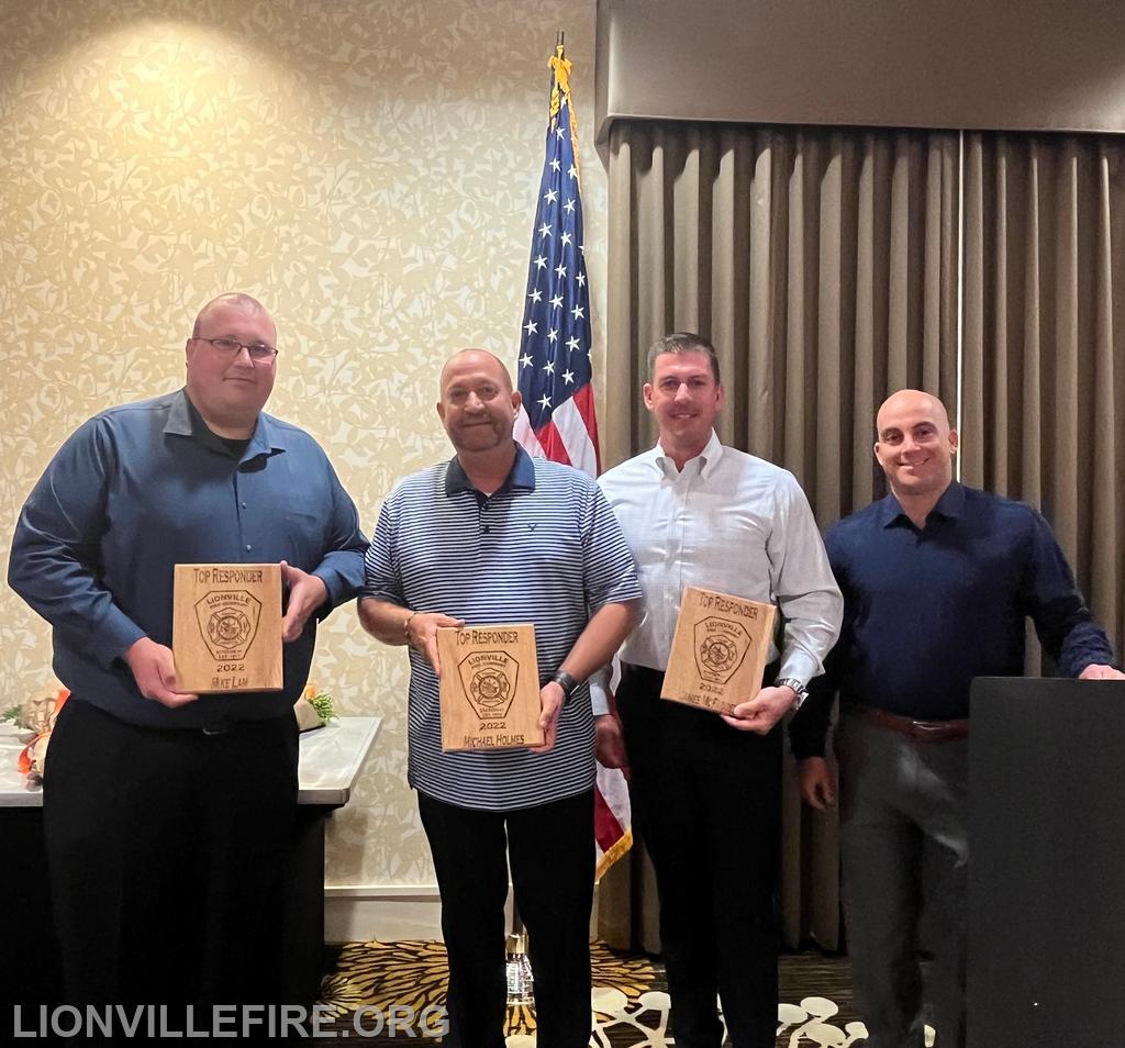 Top Responders in 2022: (L to R) Mike Lam, Mike Holmes, Jim McFadden, Mike Esterlis