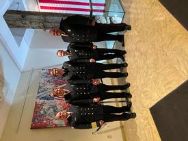 (Left to Right) - Fire Chief Michael Esterlis, Firefighter Evan Hogarth, Firefighter Thomas Baylis, Firefighter Andrew Bucklin, Captain Michael Lam
